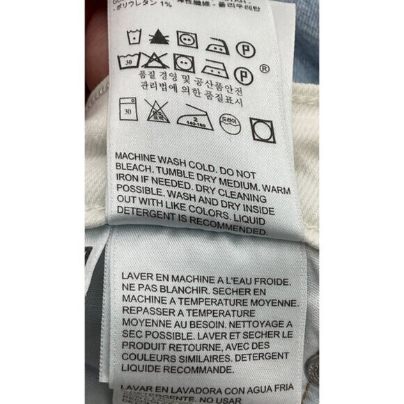 Levi's 501T Two-Tone Mid-Rise Cropped Tapered Button-Fly Jeans - Women's Size 27 - Picture 15 of 16